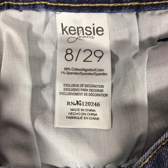 Kensie Jeans Distressed Frayed Blue Denim Shorts - Size 8/29 - Picture 6 of 7